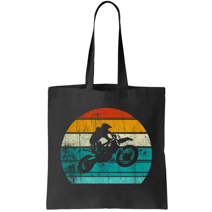 Dirt Bikes Vintage Gift Motocross Motorcycle Retro Tote Bag