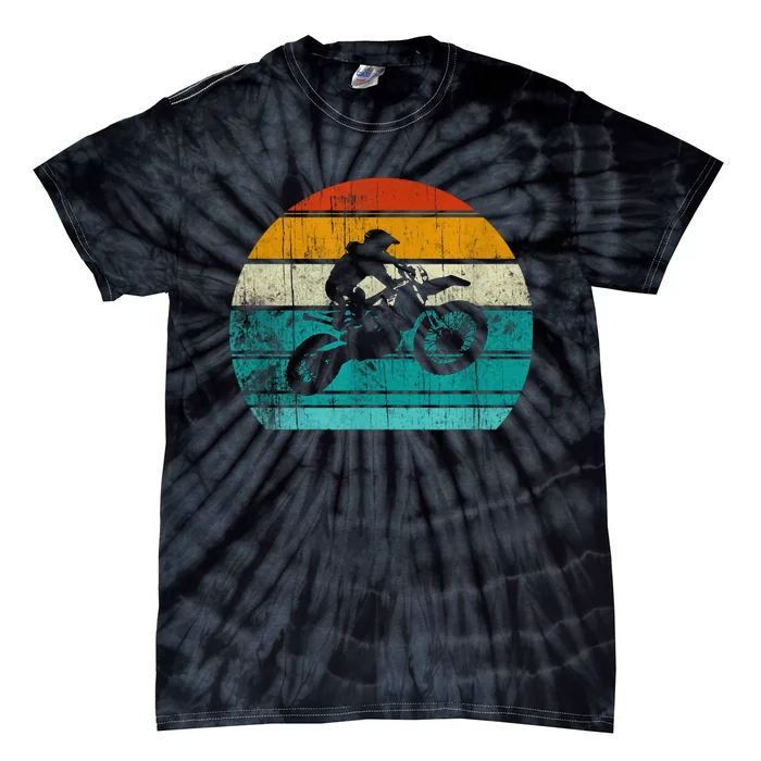 Dirt Bikes Vintage Gift Motocross Motorcycle Retro Tie-Dye T-Shirt