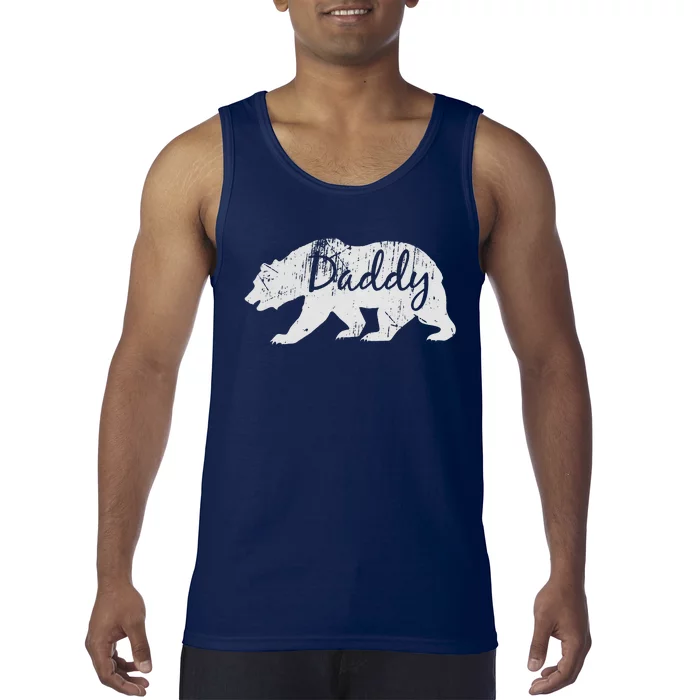 Daddy Bear Vintage Grandfather Dad Gift Fathers Day Tank Top