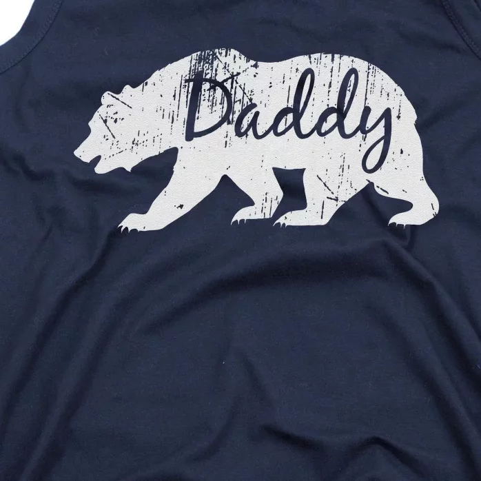 Daddy Bear Vintage Grandfather Dad Gift Fathers Day Tank Top