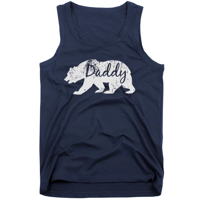 Daddy Bear Vintage Grandfather Dad Gift Fathers Day Tank Top