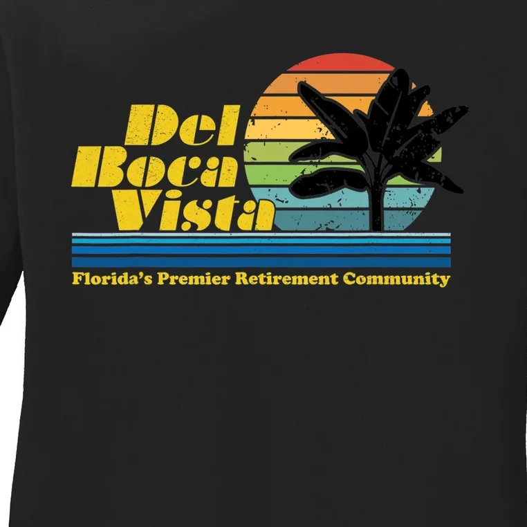 Del Boca Vista Retirement Community Funny Novelty Design Ladies Long Sleeve Shirt