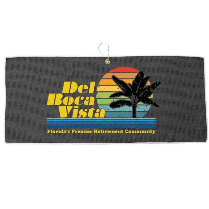 Del Boca Vista Retiret Community Funny Novelty Design Large Microfiber Waffle Golf Towel