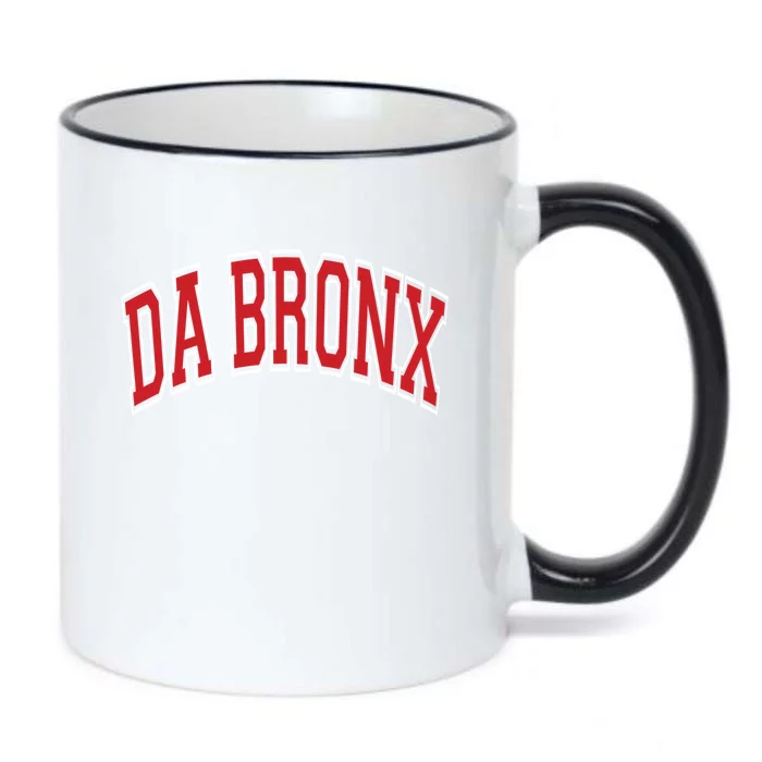 Da Bronx Varsity Style Red Text Gift Black Color Changing Mug