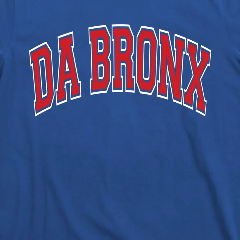 Da Bronx Varsity Style Red Text Gift T-Shirt