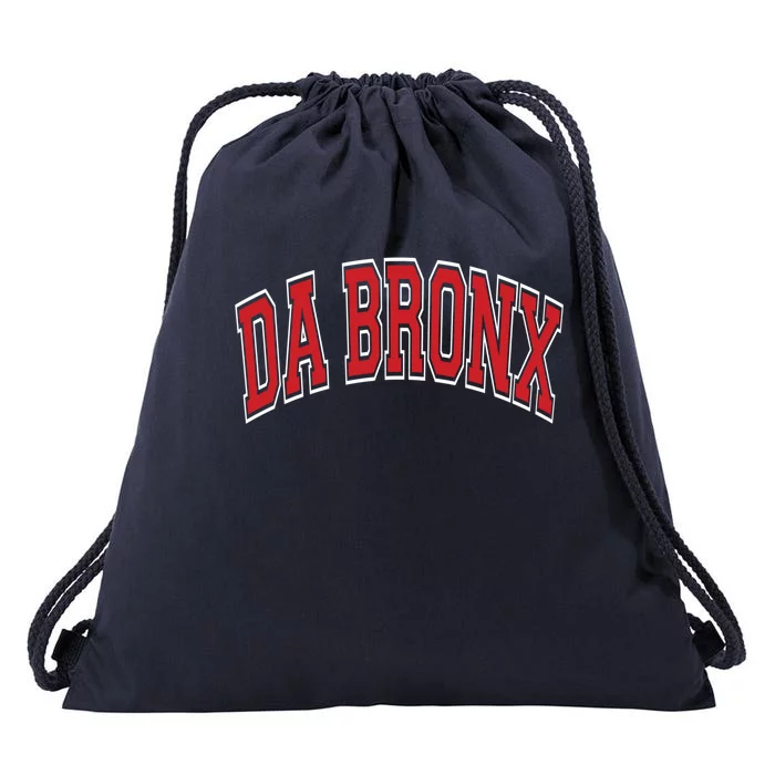 Da Bronx Varsity Style Red Text Gift Drawstring Bag