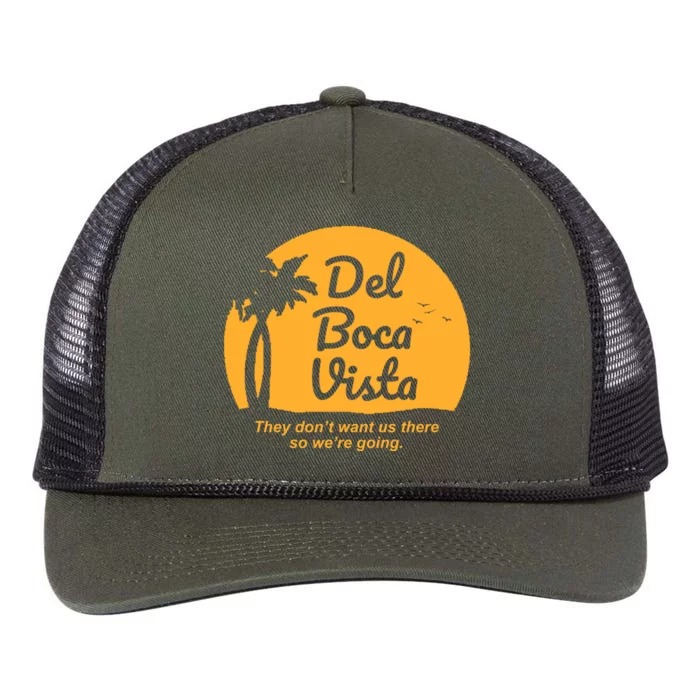 Del Boca Vista Florida We're Going Retro Rope Trucker Hat Cap