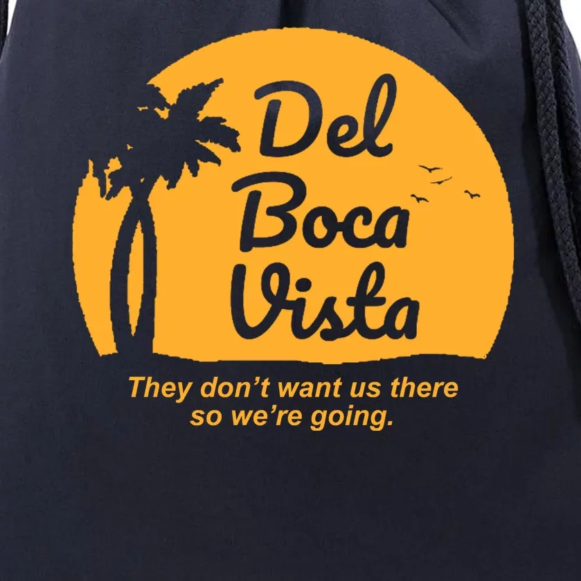 Del Boca Vista Florida We're Going Drawstring Bag