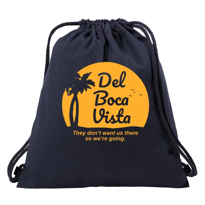 Del Boca Vista Florida We're Going Drawstring Bag