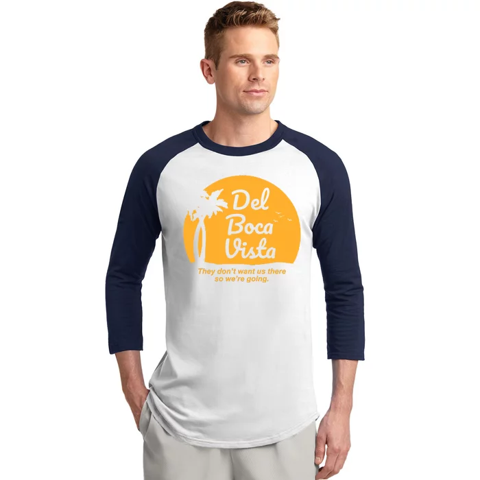 Del Boca Vista Florida We're Going Baseball Sleeve Shirt