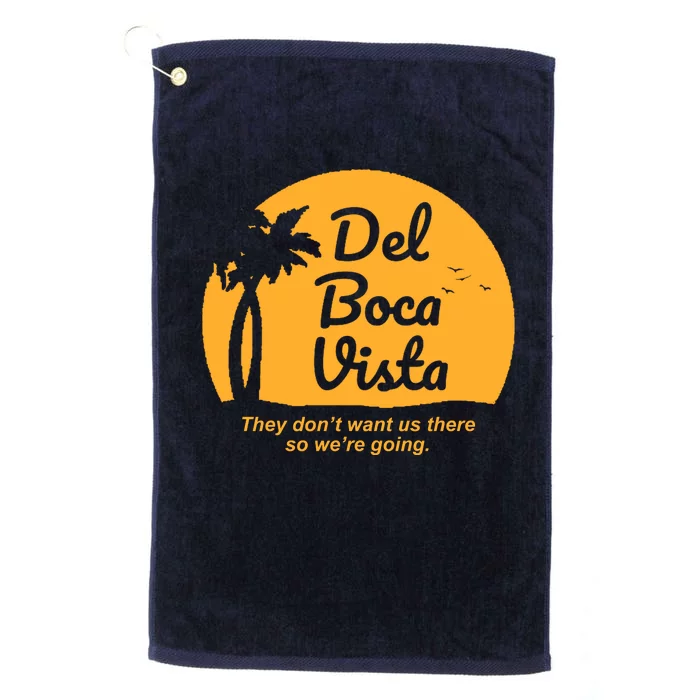 Del Boca Vista Florida We're Going Platinum Collection Golf Towel