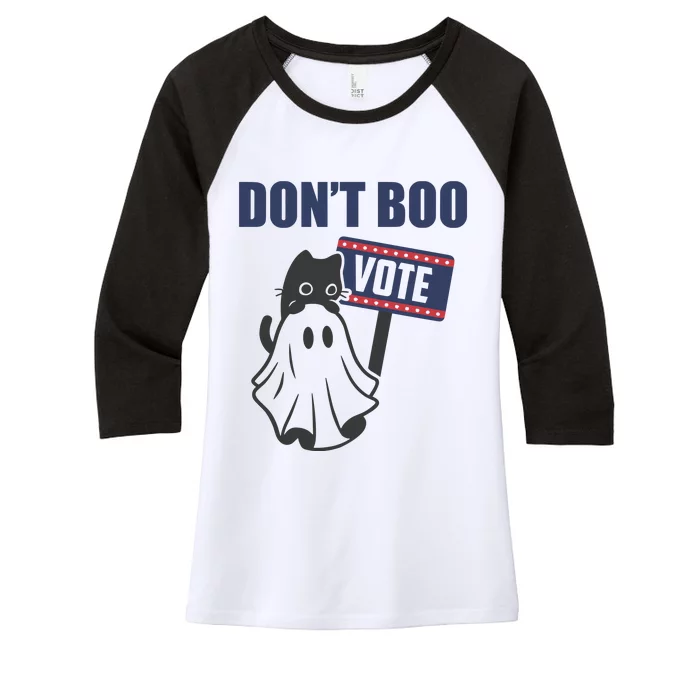 DonT Boo Vote Women's Tri-Blend 3/4-Sleeve Raglan Shirt