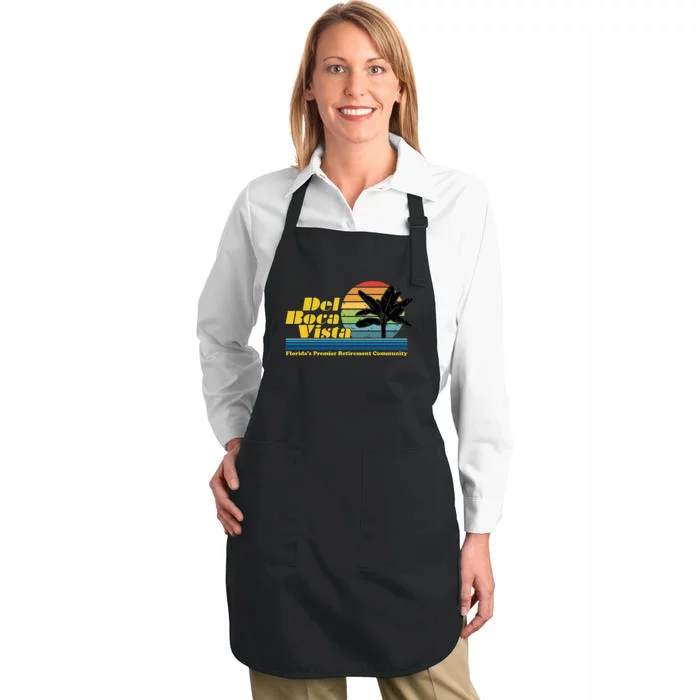 Del Boca Vista Retirement Community Funny Novelty Design Full-Length Apron With Pocket