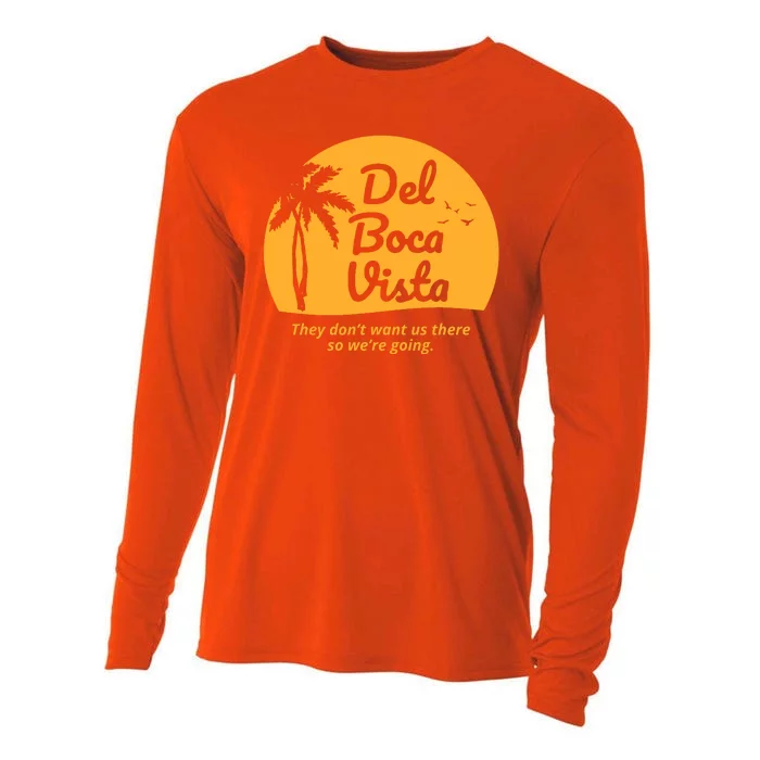 Del Boca Vista Retirement Community Funny Cooling Performance Long Sleeve Crew