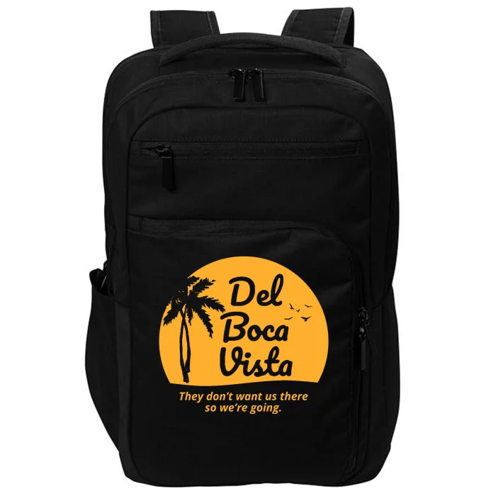 Del Boca Vista Retirement Community Funny Impact Tech Backpack