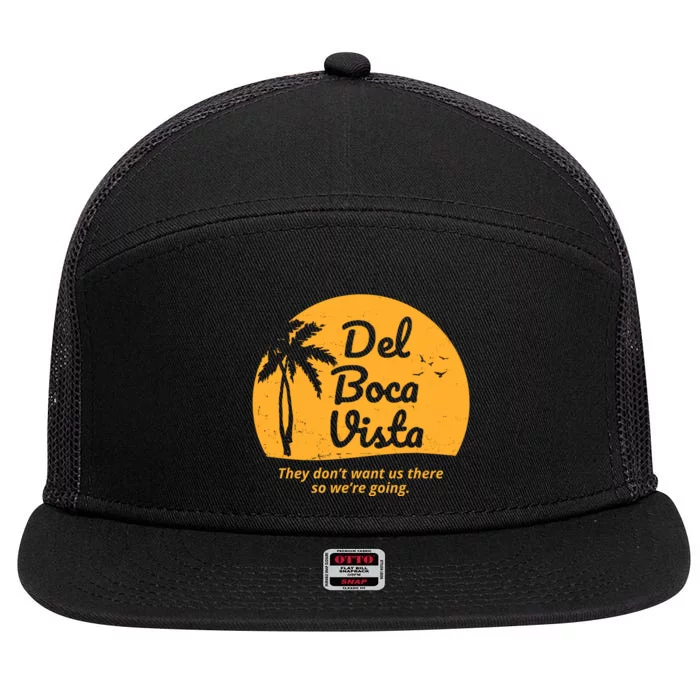 Del Boca Vista Retirement Community Vintage 7 Panel Mesh Trucker Snapback Hat