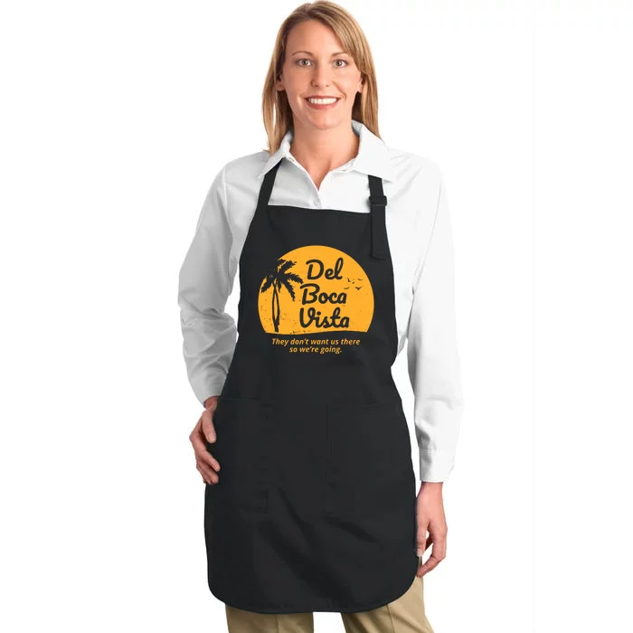 Del Boca Vista Retirement Community Vintage Full-Length Apron With Pocket