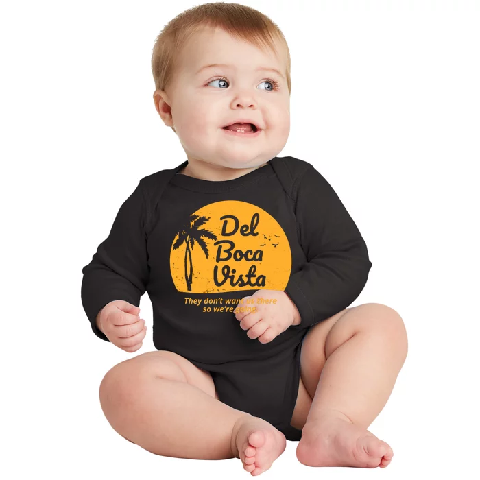 Del Boca Vista Retirement Community Vintage Baby Long Sleeve Bodysuit