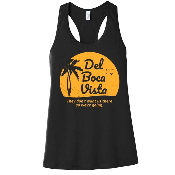 Del Boca Vista Retirement Community Vintage Women's Racerback Tank