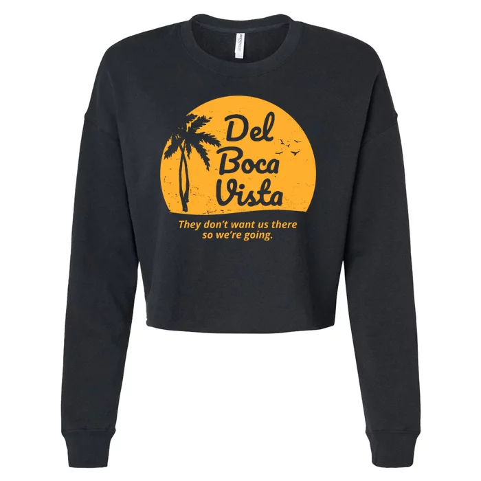 Del Boca Vista Retirement Community Vintage Cropped Pullover Crew