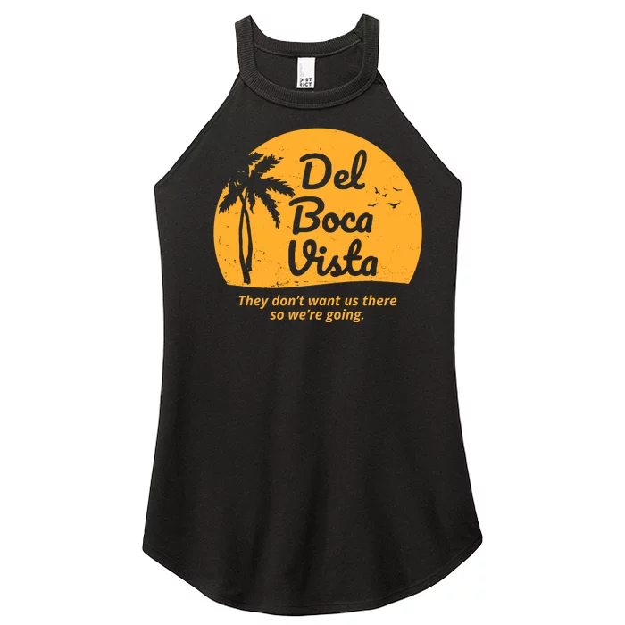 Del Boca Vista Retirement Community Vintage Women’s Perfect Tri Rocker Tank