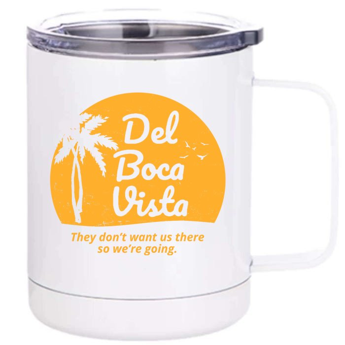 Del Boca Vista Retirement Community Vintage Front & Back 12oz Stainless Steel Tumbler Cup