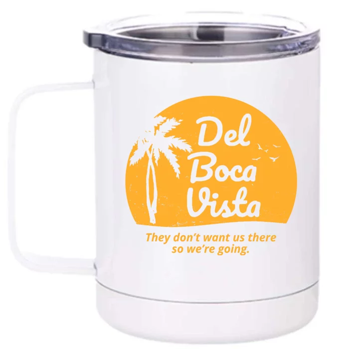 Del Boca Vista Retirement Community Vintage Front & Back 12oz Stainless Steel Tumbler Cup