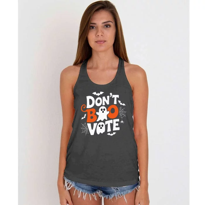 DonT Boo Vote Halloween Gifts Ideas Women's Knotted Racerback Tank