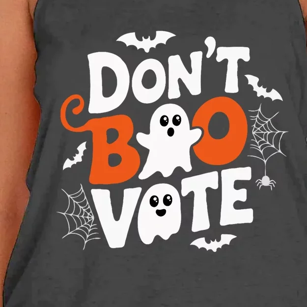 DonT Boo Vote Halloween Gifts Ideas Women's Knotted Racerback Tank