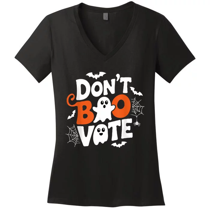 DonT Boo Vote Halloween Gifts Ideas Women's V-Neck T-Shirt