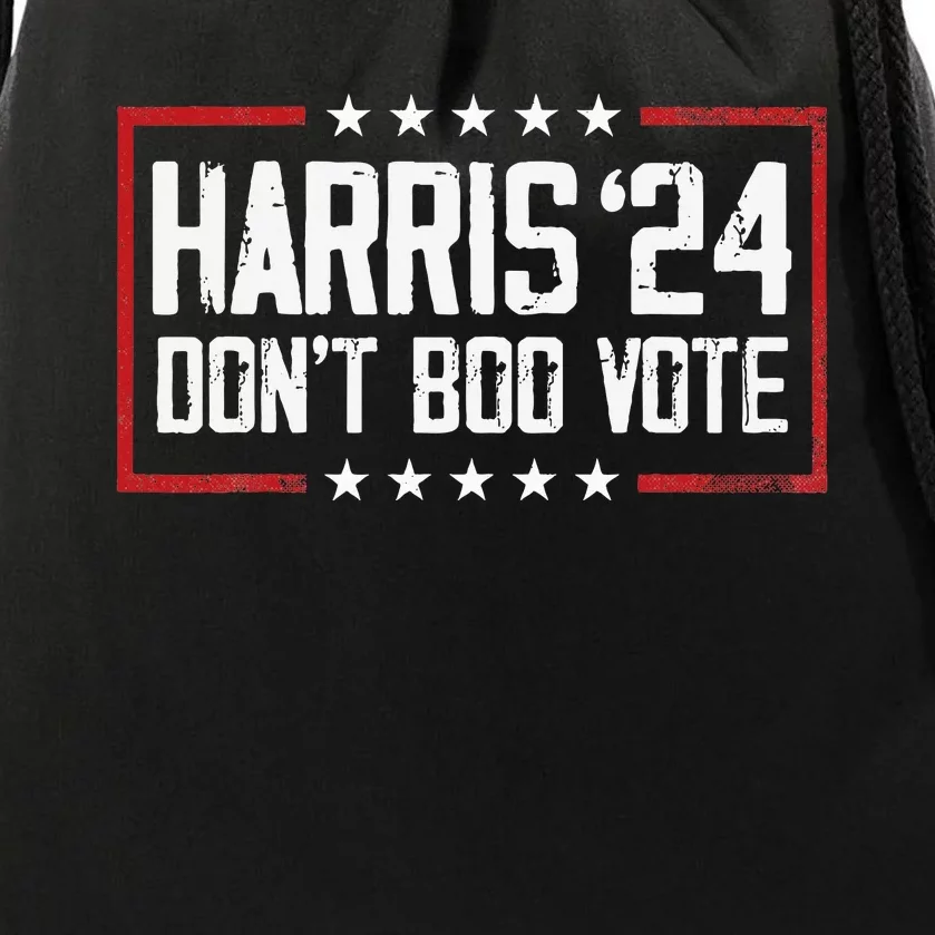 DonT Boo Vote Retro Kamala Harris Ghost Halloween Drawstring Bag