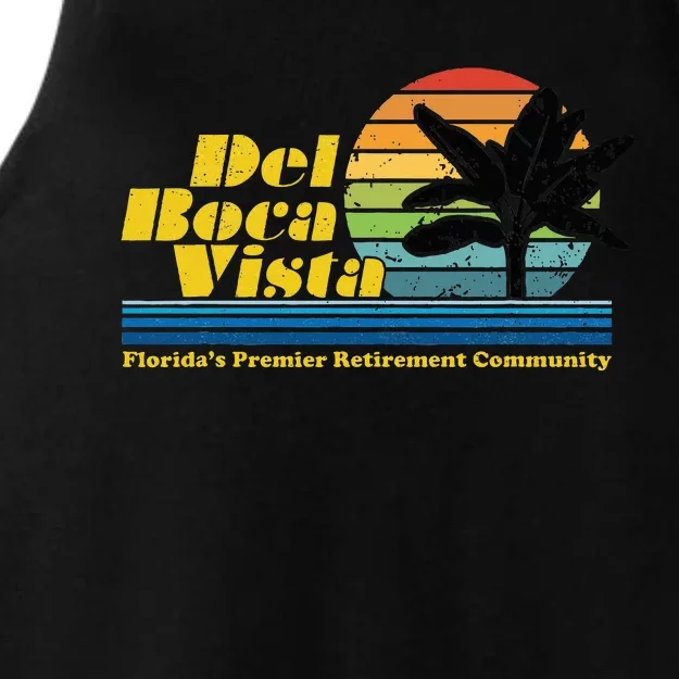 Del Boca Vista Retirement Community Funny Novelty Ladies Tri-Blend Wicking Tank