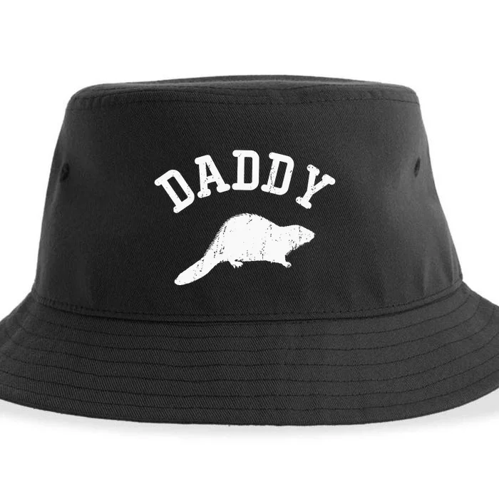 Daddy Beaver vintage gift ideas for Dad Sustainable Bucket Hat