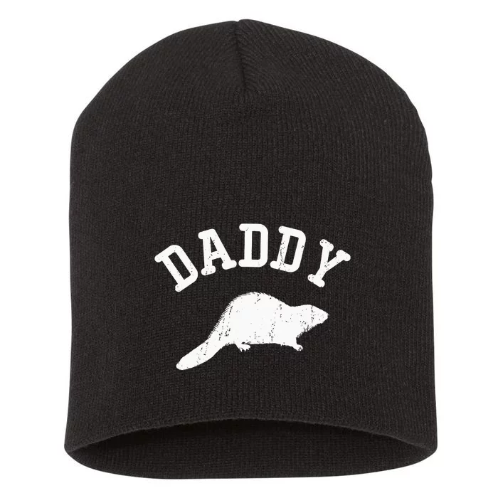 Daddy Beaver vintage gift ideas for Dad Short Acrylic Beanie