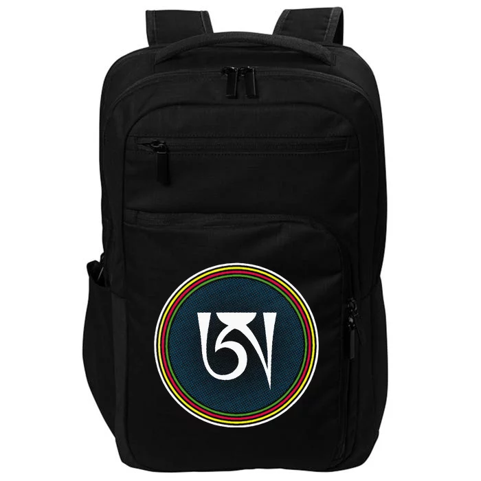 Dzogchen Buddhism White Ah Symbol Impact Tech Backpack