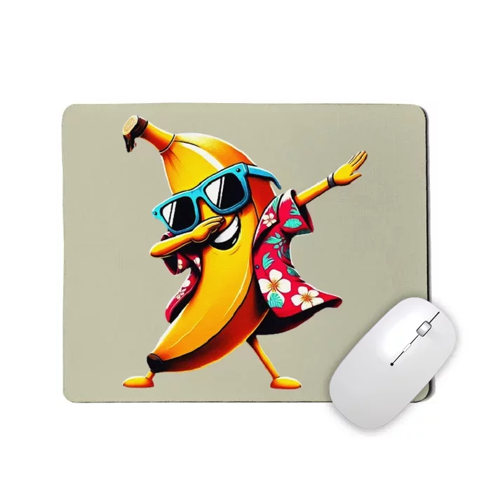 Dabbing Banana Wearing Sunglasses Dab Dance Mousepad