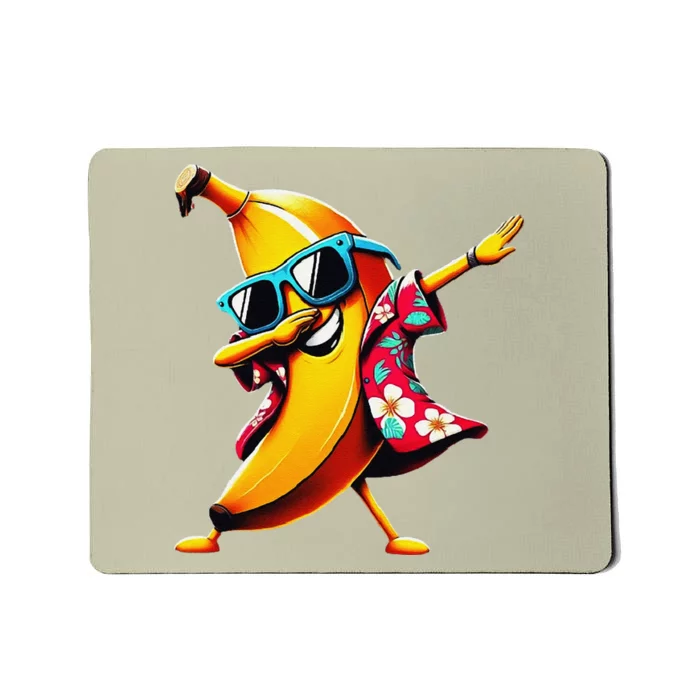 Dabbing Banana Wearing Sunglasses Dab Dance Mousepad