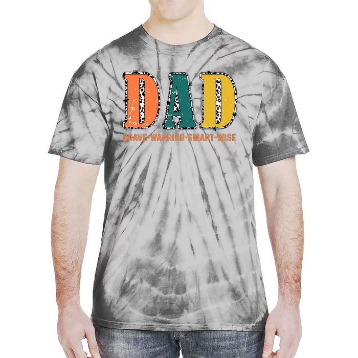 Dad Brave Warrior Smart Wise Tie-Dye T-Shirt