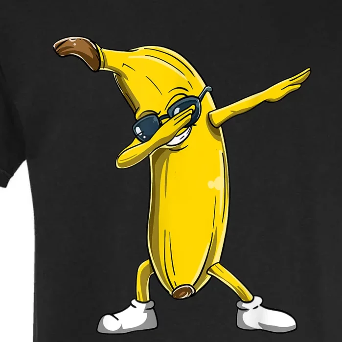 Dabbing Banana Wearing Sunglasses Dab Dance Girl Men Kids Garment-Dyed Heavyweight T-Shirt