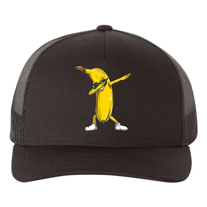 Dabbing Banana Wearing Sunglasses Dab Dance Girl Men Kids Yupoong Adult 5-Panel Trucker Hat