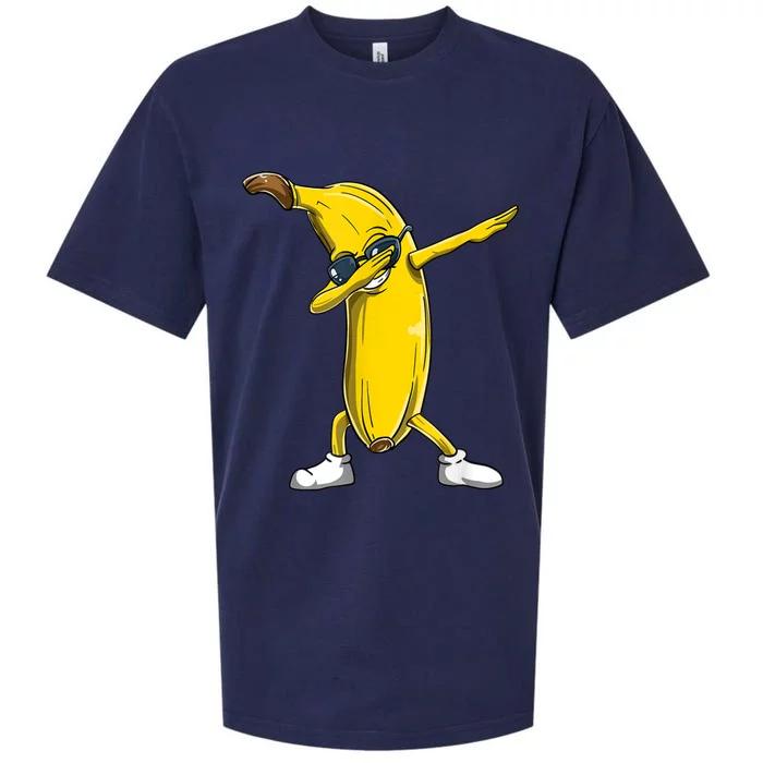 Dabbing Banana Wearing Sunglasses Dab Dance Girl Men Kids Sueded Cloud Jersey T-Shirt