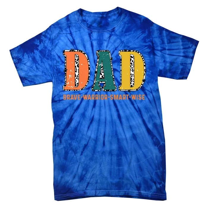 Dad Brave Warrior Smart Wise Tie-Dye T-Shirt