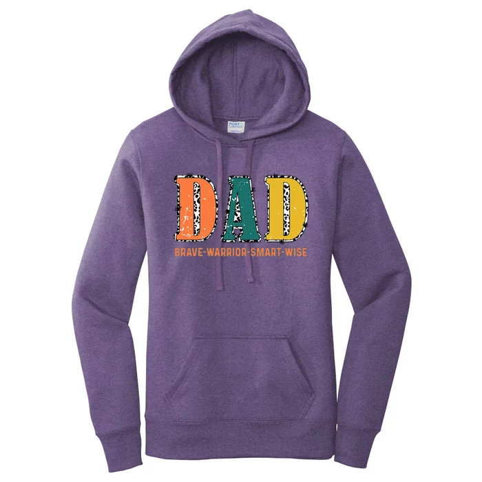 Dad Brave Warrior Smart Wise Women's Pullover Hoodie