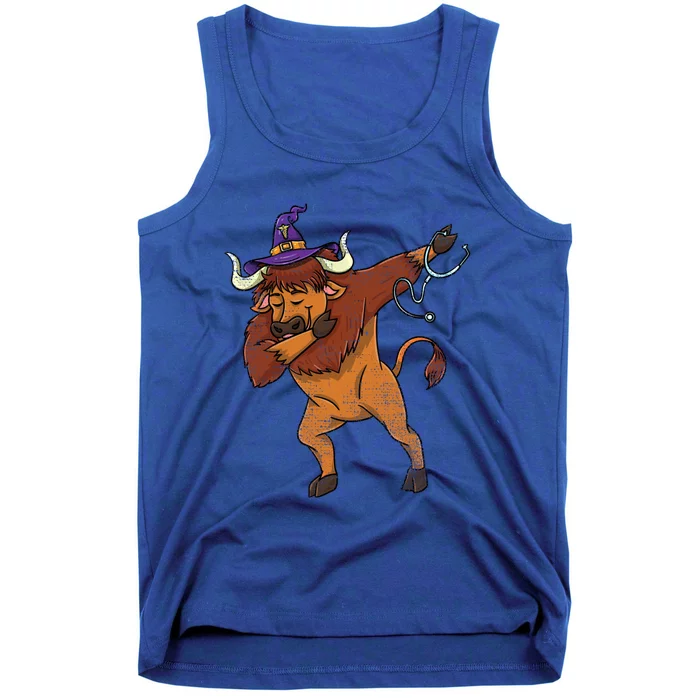 Dabbing Bison Witch Nurse Vintage Gift Tank Top