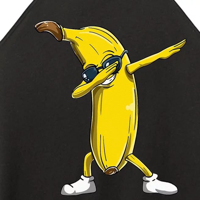 Dabbing Banana Wearing Sunglasses Dab Dance Girl Women’s Perfect Tri Rocker Tank