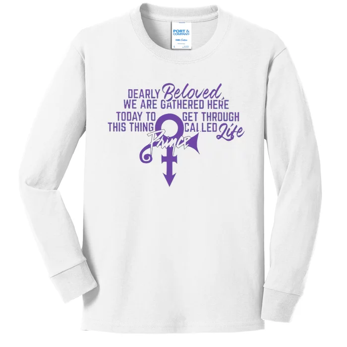 Dearly Beloved We Are Gathered Here Today To Get Through Kids Long Sleeve Shirt