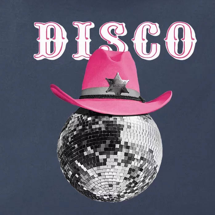 Disco Ball Wearing Cowboy Hat Club Zip Tote Bag