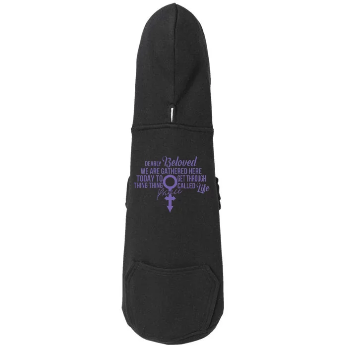 Dearly Beloved We Are Gathered Here Today To Get Through Doggie 3-End Fleece Hoodie