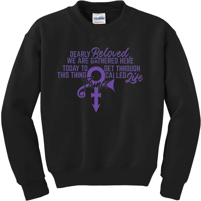 Dearly Beloved We Are Gathered Here Today To Get Through Kids Sweatshirt