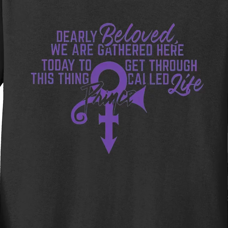 Dearly Beloved We Are Gathered Here Today To Get Through Kids Long Sleeve Shirt